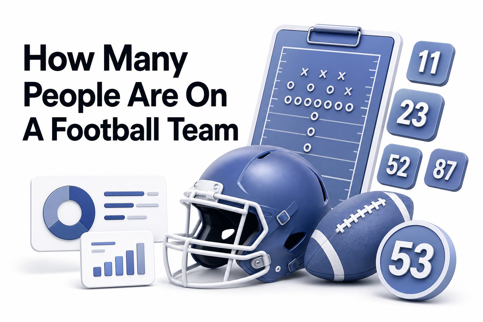 Football team lineup with players standing together on the field